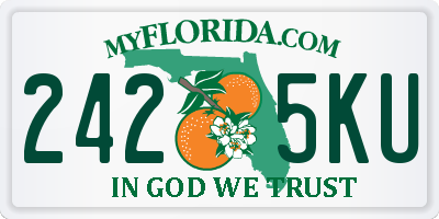 FL license plate 2425KU