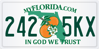 FL license plate 2425KX