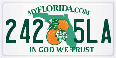 FL license plate 2425LA