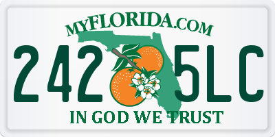 FL license plate 2425LC
