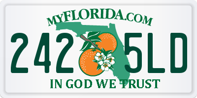 FL license plate 2425LD