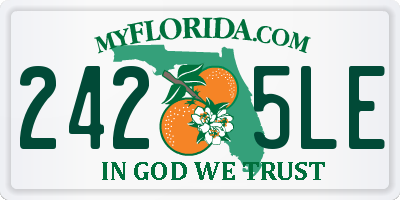 FL license plate 2425LE