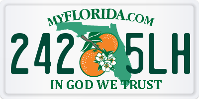 FL license plate 2425LH