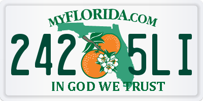 FL license plate 2425LI