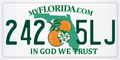 FL license plate 2425LJ