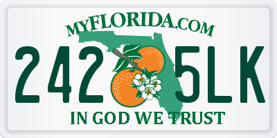 FL license plate 2425LK