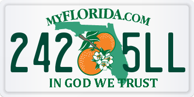 FL license plate 2425LL