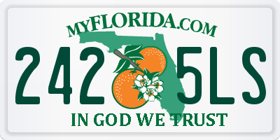 FL license plate 2425LS
