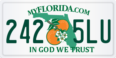 FL license plate 2425LU