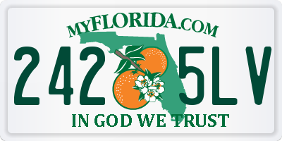 FL license plate 2425LV