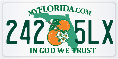 FL license plate 2425LX