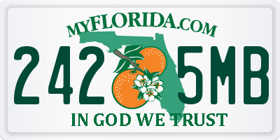 FL license plate 2425MB