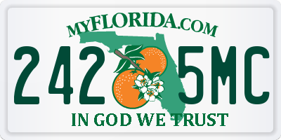 FL license plate 2425MC