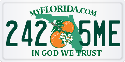 FL license plate 2425ME