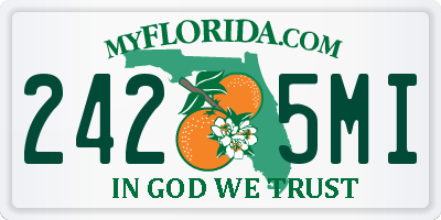FL license plate 2425MI