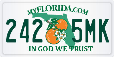 FL license plate 2425MK