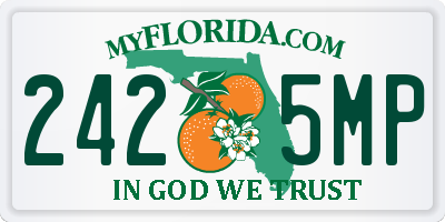 FL license plate 2425MP
