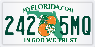 FL license plate 2425MQ