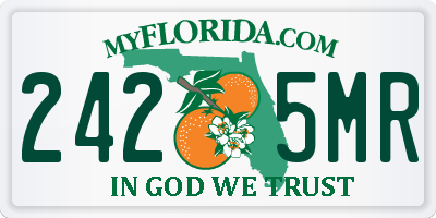 FL license plate 2425MR