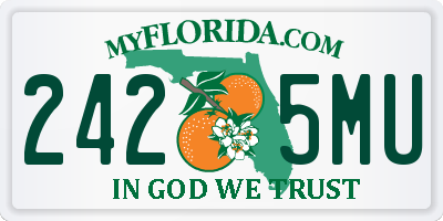 FL license plate 2425MU
