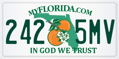 FL license plate 2425MV