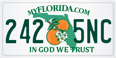 FL license plate 2425NC