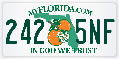 FL license plate 2425NF