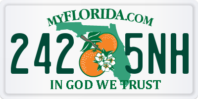FL license plate 2425NH