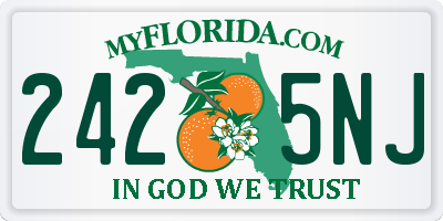 FL license plate 2425NJ