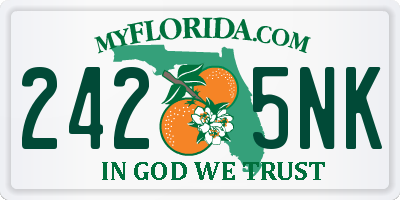 FL license plate 2425NK