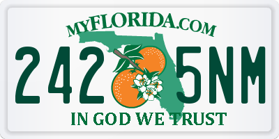 FL license plate 2425NM
