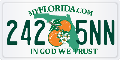 FL license plate 2425NN