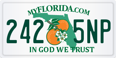 FL license plate 2425NP