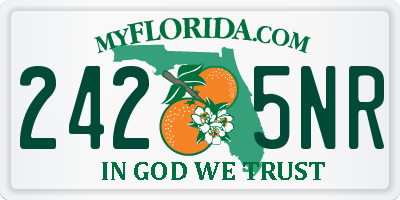 FL license plate 2425NR