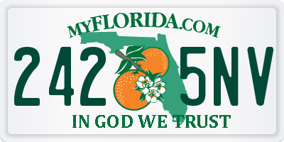 FL license plate 2425NV