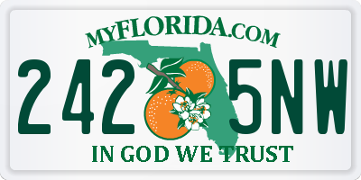 FL license plate 2425NW