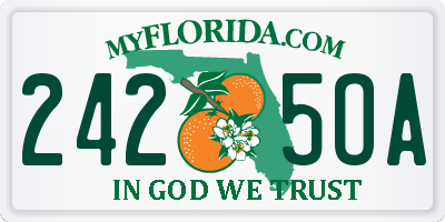 FL license plate 2425OA