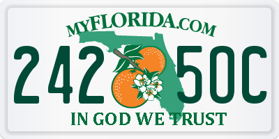 FL license plate 2425OC