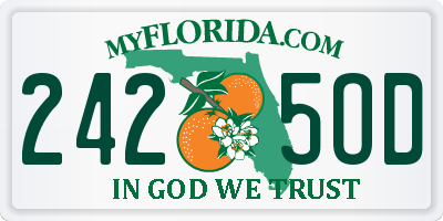 FL license plate 2425OD