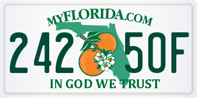 FL license plate 2425OF