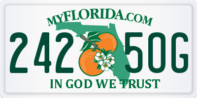 FL license plate 2425OG