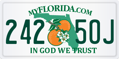 FL license plate 2425OJ