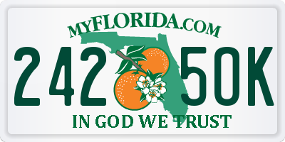 FL license plate 2425OK