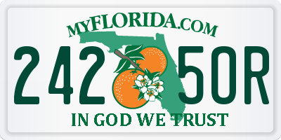 FL license plate 2425OR