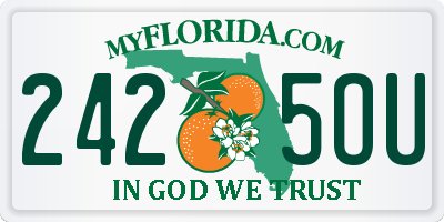 FL license plate 2425OU