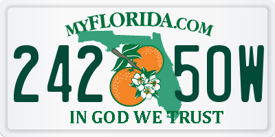 FL license plate 2425OW