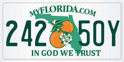 FL license plate 2425OY