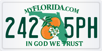 FL license plate 2425PH