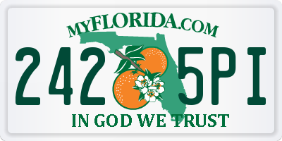 FL license plate 2425PI