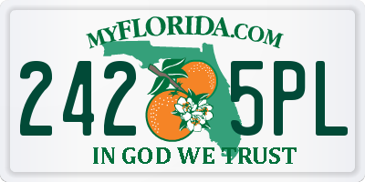 FL license plate 2425PL